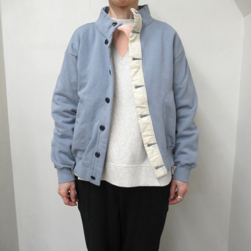 LAITERIE  OldNewスウェットスタンドカーディガン /F.BL793